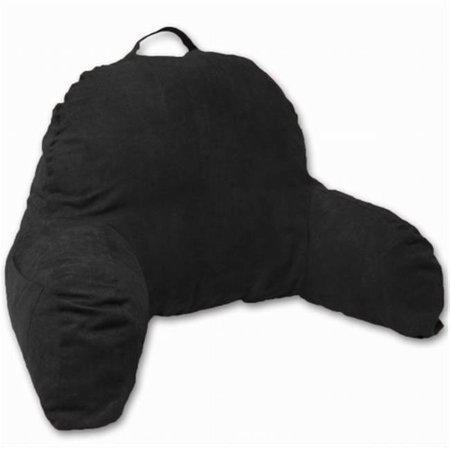 LIVING HEALTHY PRODUCTS Living Healthy Products J-12-Black Microsuede Bedrest Pillow; Black J-12-Black